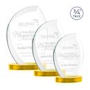 Wichita Gold on Alberton Base Flame Crystal Award