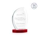 Wichita Red on Alberton Base Flame Crystal Award