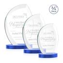 Wichita Sky Blue on Alberton Base Flame Crystal Award