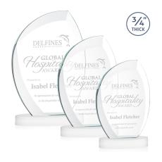 Wichita White on Alberton Base Flame Crystal Award - Newest Additions