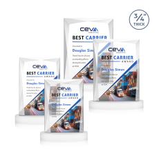 Messina Full Color White on Alberton Base Rectangle Crystal Award - Newest Additions