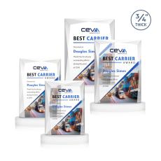 Messina Full Color White on Alberton Base Rectangle Crystal Award - Newest Additions