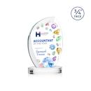 Wichita Full Color Clear on Alberton Base Flame Crystal Award