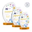 Wichita Full Color Amber on Alberton Base Peak Crystal Award