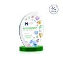 Wichita Full Color Green on Alberton Base Flame Crystal Award