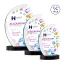 Wichita Full Color Black on Alberton Base Peak Crystal Award