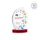 Wichita Full Color Red on Alberton Base Flame Crystal Award