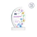 Wichita Full Color White on Alberton Base Peak Crystal Award