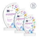 Wichita Full Color White on Alberton Base Peak Crystal Award