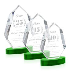Norwood Green on Alberton Base Crystal Award - Glass Awards