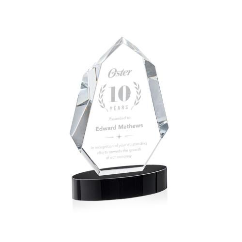 Corporate Awards - Crystal Awards - Norwood Black on Alberton Base Crystal Award