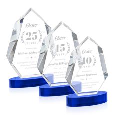 Norwood Blue on Alberton Base Crystal Award - Newest Additions