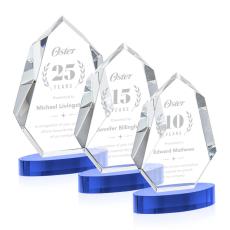 Norwood Sky Blue on Alberton Base Crystal Award - Newest Additions