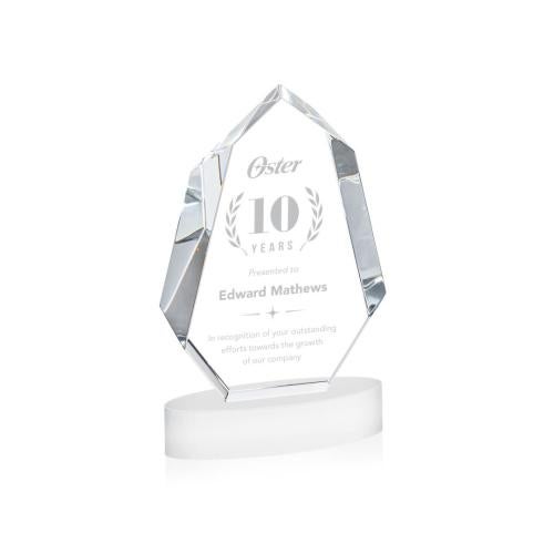 Corporate Awards - Crystal Awards - Norwood White on Alberton Base Crystal Award