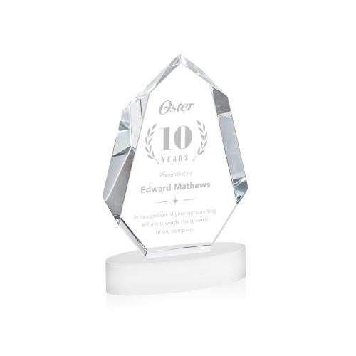 Corporate Awards - Crystal Awards - Norwood White on Alberton Base Crystal Award