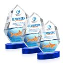 Norwood Full Color Blue on Alberton Base Crystal Award