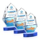 Norwood Full Color Sky Blue on Alberton Base Crystal Award