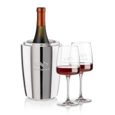 Pescara Wine Cooler & Dunhill Wine Set - Etched Barware
