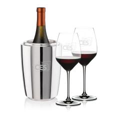 Pescara Wine Cooler & RIEDEL Extreme Wine Set - Etched Barware