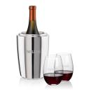 Pescara Wine Cooler & Laurent Stemless Wine Set