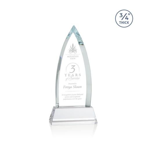 Corporate Awards - Crystal Awards - Shildon Starfire on Newhaven Arch & Crescent Crystal Award