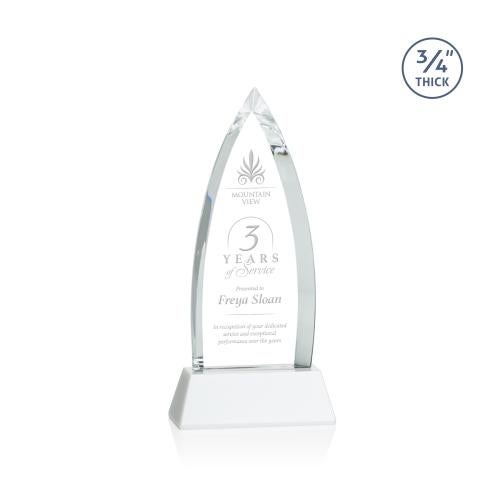 Corporate Awards - Crystal Awards - Shildon White on Newhaven Crystal Award