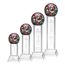 Fantasia Clear on Stowe Base Spheres Glass Award - Corporate Awards