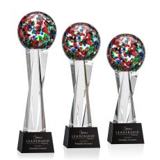 Fantasia Black on Grafton Base Spheres Glass Award - Glass Awards