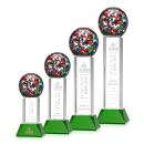 Fantasia Green on Stowe Base Spheres Glass Award