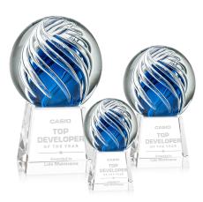 Genista Spheres on Fortino Base Glass Award - Glass Awards