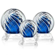 Genista Clear on Sheffield Base Spheres Glass Award - Art Glass Awards