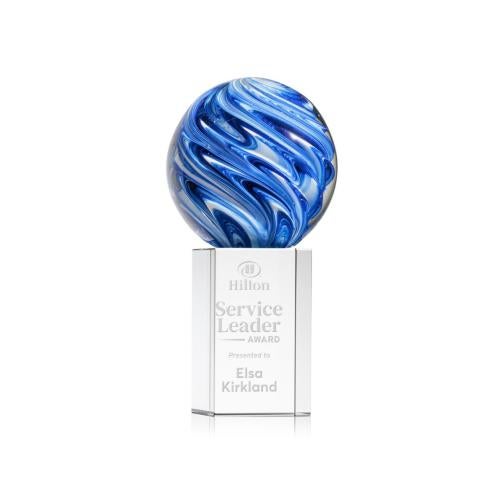 Corporate Awards - Glass Awards - Art Glass Awards - Naples Spheres on Dakota Base Glass Award