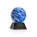 Naples Black on Sheffield Base Spheres Glass Award