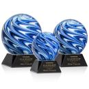 Naples Black on Sheffield Base Spheres Glass Award
