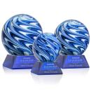 Naples Blue on Sheffield Base Spheres Glass Award