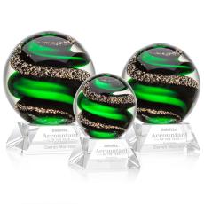 Zodiac Clear on Sheffield Base Spheres Glass Award - Corporate Awards