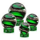 Zodiac Green on Stanrich Base Spheres Glass Award