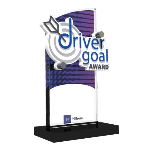 Featured - Custom Acrylic Awards Gallery - Hill-Rom's Driver Goal Custom Awards