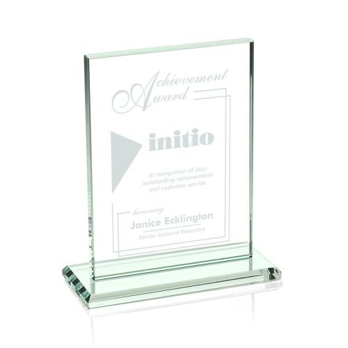 Corporate Awards - Glass Awards - Emperor Jade (Vert) Rectangle Glass Award