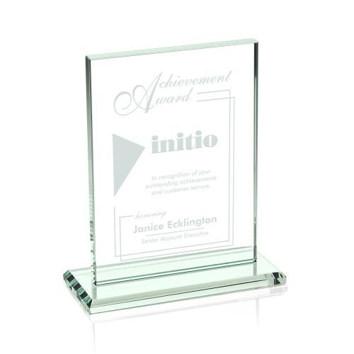 Corporate Awards - Glass Awards - Emperor Jade (Vert) Rectangle Glass Award