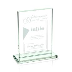 Emperor Jade (Vert) Rectangle Glass Award - Jade Glass Awards
