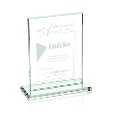 Emperor Jade (Vert) Rectangle Glass Award - Jade Glass Awards