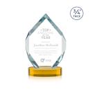 Royal Diamond Amber on Alberton Base Crystal Award