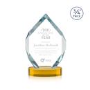 Royal Diamond Amber on Alberton Base Crystal Award