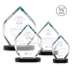 Royal Diamond Black on Alberton Base Crystal Award - Newest Additions