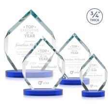 Royal Diamond Blue on Alberton Base Crystal Award - Glass Awards