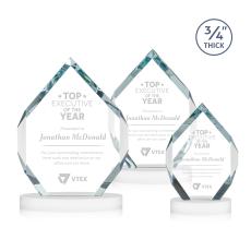 Royal Diamond White on Alberton Base Crystal Award - Corporate Awards