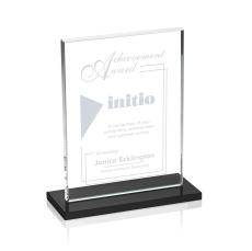 Emperor Black (Vert) Rectangle Crystal Award - Corporate Awards