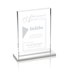 Emperor White (Vert)  Rectangle Crystal Award - Corporate Awards