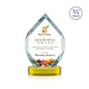 Royal Diamond Full Color Gold on Alberton Base Crystal Award